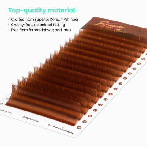 Honey-Brown-colored-lashes-0.1mm-high-quality-korean-PBT-fiber